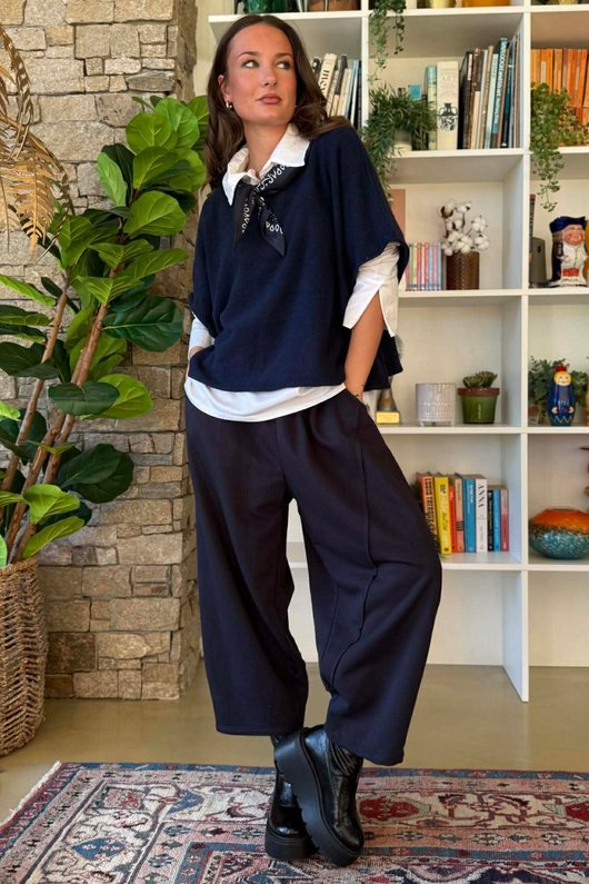 Western Bandana Triangle Silk Neckerchief Navy